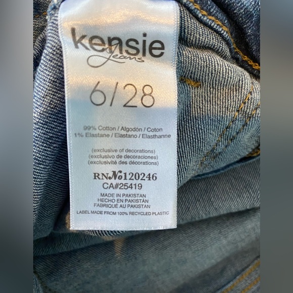 Kensie Tie Waist Cropped Jeans - Picture 3 of 5